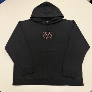 Shane Dawson Embroidered Pig Logo Black Cotton Blend Hoodie Mens Large